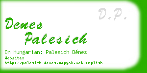 denes palesich business card